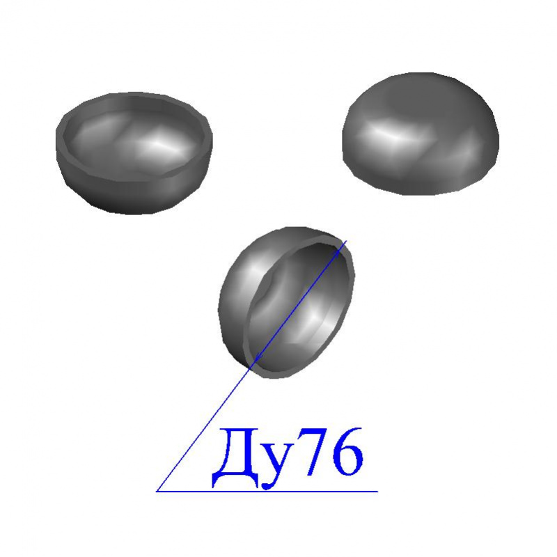 Заглушка стальная  d76х3,0 плоская